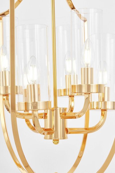 NOWOCZESNA LAMPA WISZĄCA ZŁOTA MEGI W6