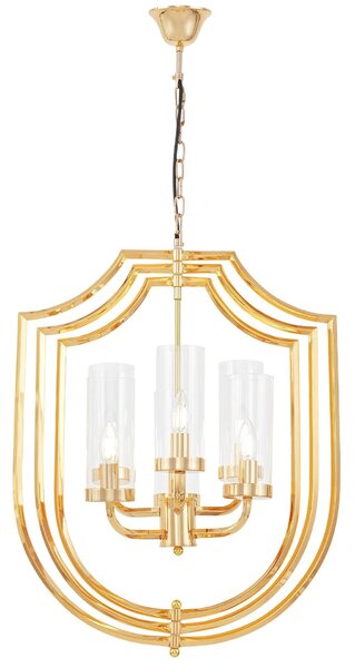NOWOCZESNA LAMPA WISZĄCA ZŁOTA MEGI W6