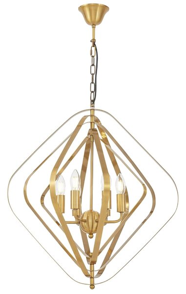 NOWOCZESNA LAMPA WISZĄCA MOSIĘŻNA ZEWA W6