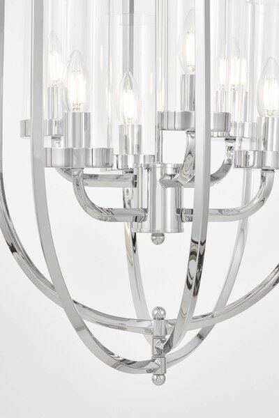 NOWOCZESNA LAMPA WISZĄCA CHROMOWANA MEGI W6