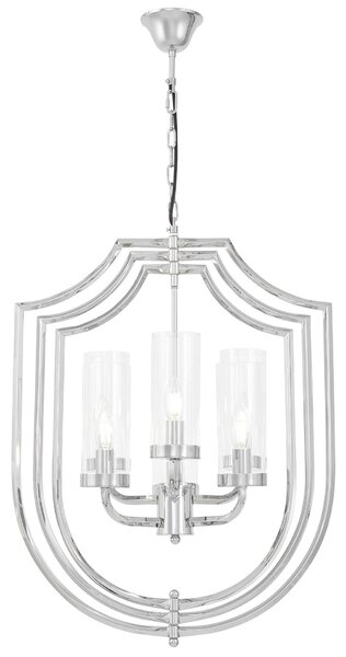 NOWOCZESNA LAMPA WISZĄCA CHROMOWANA MEGI W6