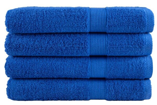 Ręczniki premium, solund, 4 szt., niebieskie, 100x200 cm, 600 g/m²