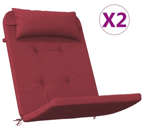 Poduszki na krzesła adirondack, 2 szt., winna czerwień, oxford