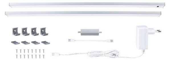 Paulmann oprawa podszafkowa Inline zestaw startowy 2 szt. chrom 55 cm CCT, chromowy / srebrny, kuchnia, aluminium