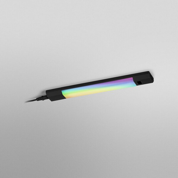 OSRAM Oprawa podszafkowa LED Linear Edge Sensor RGBW 30 cm, czarna Sensor, możliwość ściemniania, czarny, kuchnia, aluminium