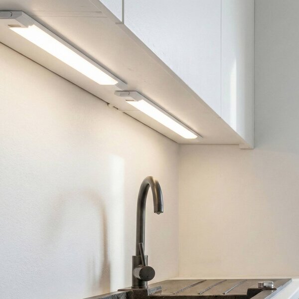 OSRAM Oprawa podszafkowa LED Linear Edge Sensor 50 cm, biała CCT Sensor, możliwość ściemniania, biały / opal, kuchnia, aluminium