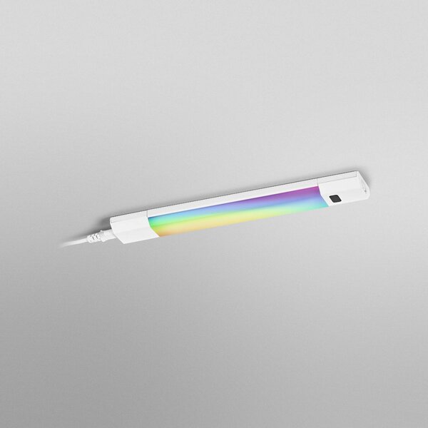 OSRAM Oprawa podszafkowa LED Linear Edge Sensor RGBW 30 cm, biała Sensor, możliwość ściemniania, biały / opal, kuchnia, aluminium
