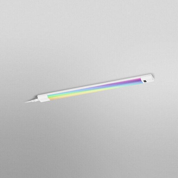 OSRAM Oprawa podszafkowa LED Linear Edge Sensor RGBW 50 cm, biała Sensor, możliwość ściemniania, biały / opal, kuchnia, aluminium