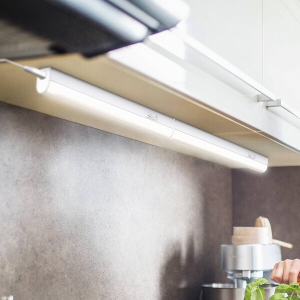 B.K. Licht Oprawa podszafkowa LED Xaver, długość 57,3 cm, zestaw 2 szt. 4000 K Xaver, biały / opal, kuchnia, tworzywo sztuczne