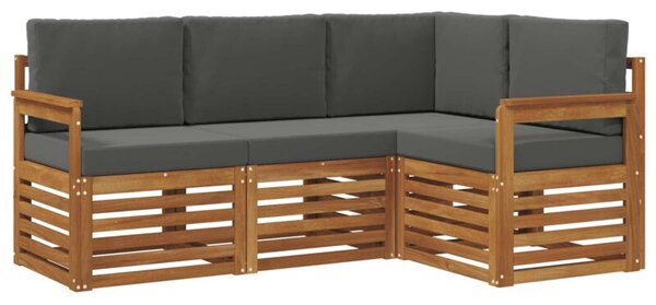 Zestaw mebli ogrodowych z litego drewna akacjowego w nowoczesnym designie