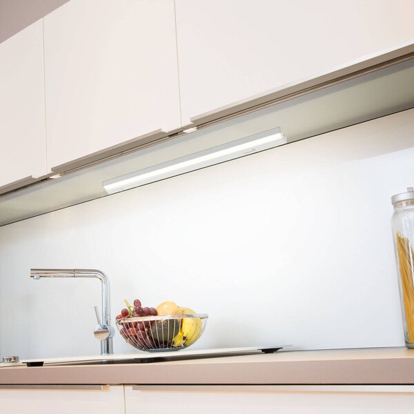 Müller-Licht Oprawa podszafkowa LED Conero, 90,9 cm możliwość ściemniania, biały / opal, kuchnia, aluminium, nowoczesny