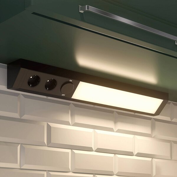 Oprawa podszafkowa LED Arcchio Ovano, 62 cm, czarny, aluminium Ovano, czarny, salon / jadalnia, aluminium, nowoczesny