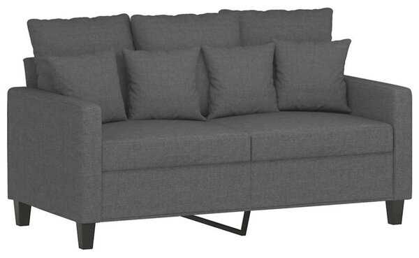 Sofa 2-osobowa, ciemnoszara, 120 cm, tapicerowana tkaninÄ