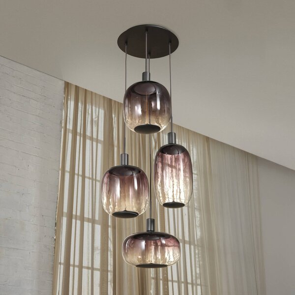 OSRAM Lampa wisząca Decor Needle Plate, możliwość ściemniania, aluminiowy / szary / cynkowy, salon / jadalnia, metal, nowoczesny