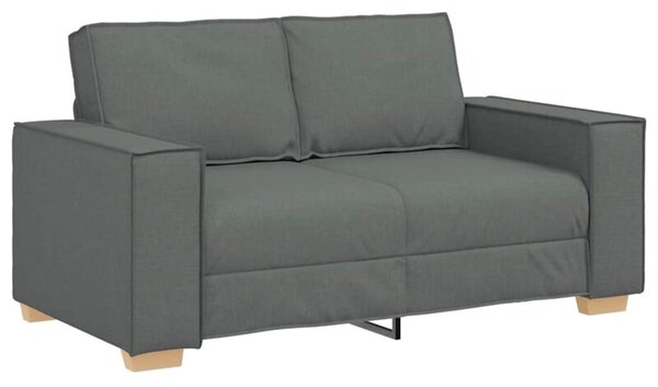 Sofa 2-osobowa ciemnoszara 160x78x84 cm tkanina