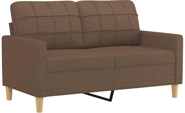 Sofa 2-osobowa, brÄ zowa, 120 cm, tapicerowana tkaninÄ