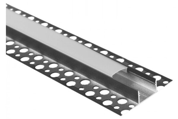 Profil do taśm LED GNS01 natynkowy czarny + klosz mrożony 1m Ecolight