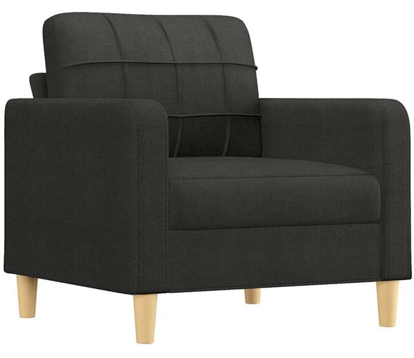 Fotel, czarny, 60 cm, obity tkaninÄ