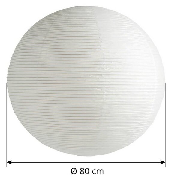 HAY Klosz Paper Shade, Ø 80 cm, biały – bez zestawu przewodów Shade, biały / opal, salon / jadalnia, papier / lunolit / lunopal, skandynawski