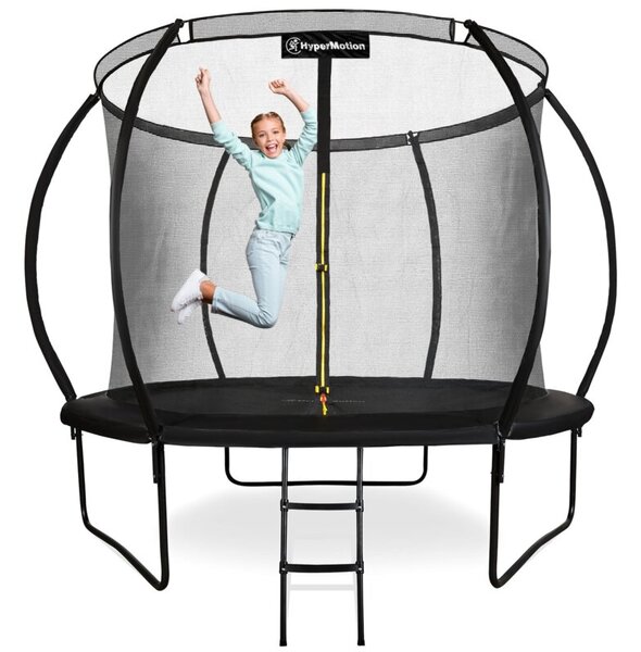 Trampolina ogrodowa XL dla dzieci HyperMotion - 305 cm 10FT - z drabinką i siatką wewnętrzną - do domu i ogrodu