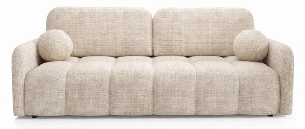 Sofa ZEN Rozkładana Dwuosobowa Beżowa Szenil Nowoczesna