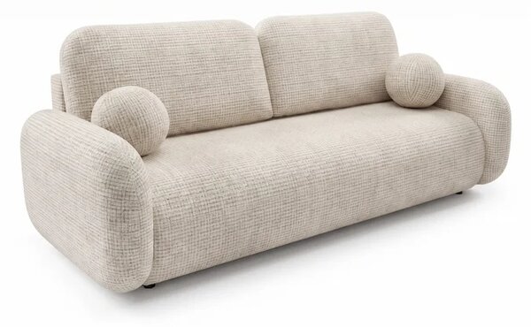 Sofa VIDI Rozkładana Dwuosobowa Beżowa Szenil Nowoczesna