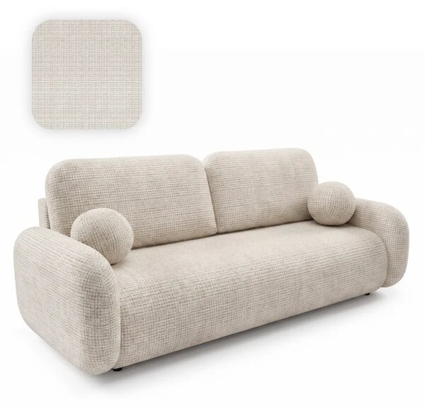 Sofa VIDI Rozkładana Dwuosobowa Beżowa Szenil Nowoczesna