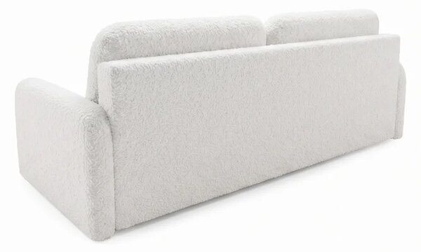 Sofa DUO Rozkładana Dwuosobowa Kremowa Boucle Nowoczesna