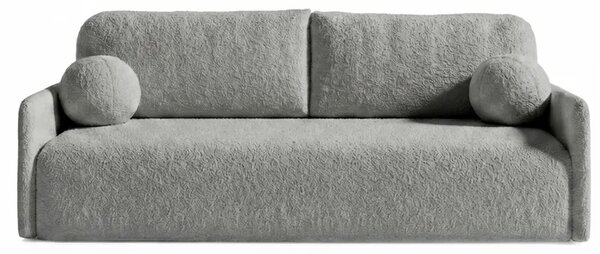 Sofa VENI Rozkładana Dwuosobowa Ciemnoszara Boucle Nowoczesna