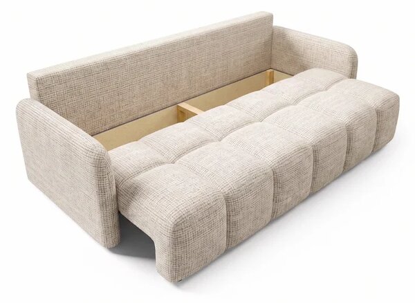 Sofa ZEN Rozkładana Dwuosobowa Beżowa Szenil Nowoczesna