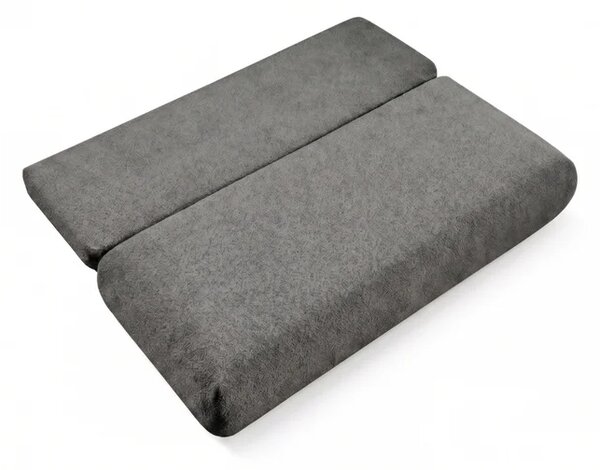 Sofa BASE Rozkładana Dwuosobowa Ciemnoszara Boucle Nowoczesna
