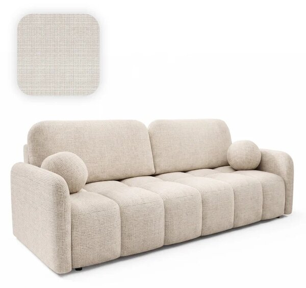 Sofa ZEN Rozkładana Dwuosobowa Beżowa Szenil Nowoczesna