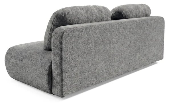 Sofa BASE Rozkładana Dwuosobowa Ciemnoszara Boucle Nowoczesna