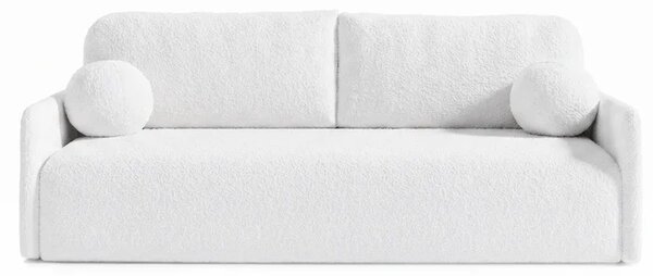Sofa VENI Rozkładana Dwuosobowa Kremowa Boucle Nowoczesna