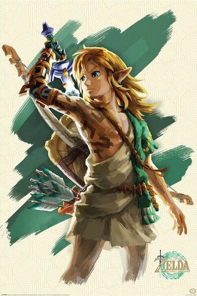 Plakat, Obraz The Legend Of Zelda Tears Of The Kingdom - Link Unleashed, (61 x 91.5 cm)