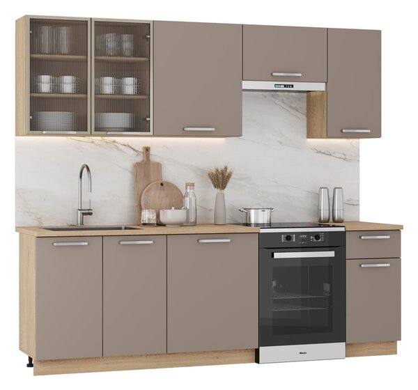 Komplet mebli kuchennych taupe | Umeblowana.com