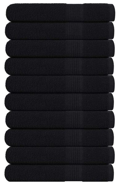 Ręczniki, frogn, 10 szt., czarne, 100x200 cm, 360 g/m²