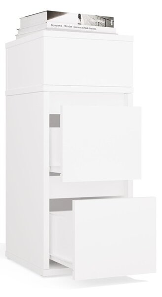Wąska szafka nocna z szufladami 27x32 cm | Umeblowana.com