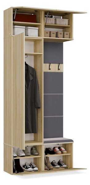 Szafa z wieszakiem i szafką na buty sonoma | Umeblowana.com