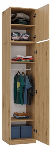 Szafa z nadstawką do wąskiego korytarza 50x240cm | Umeblowana.com