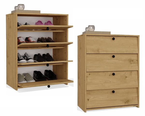 Wąska szafka na buty uchylna artisan | Umeblowana.com