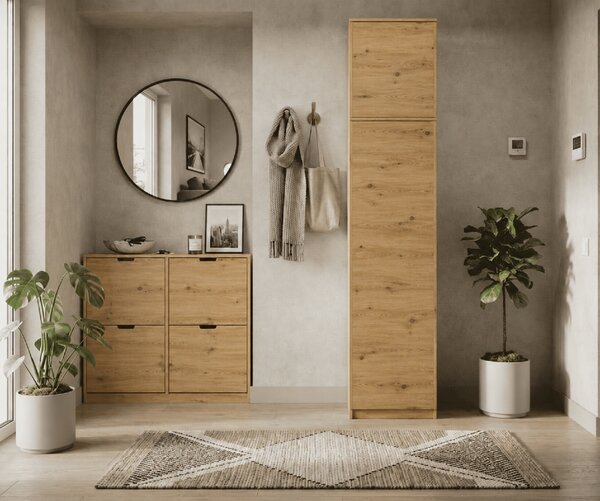 Szafa z nadstawką do wąskiego korytarza 50x240cm | Umeblowana.com