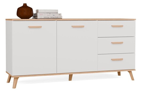 Elegancka biała komoda na nóżkach 150cm | Umeblowana.com