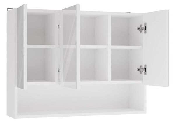 Biała szafka nad umywalkę z lustrem 80cm | Umeblowana.com