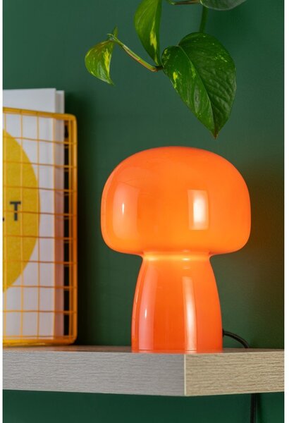 Pomarańczowa szklana lampa stołowa (wysokość 20 cm) Fervor – Leitmotiv