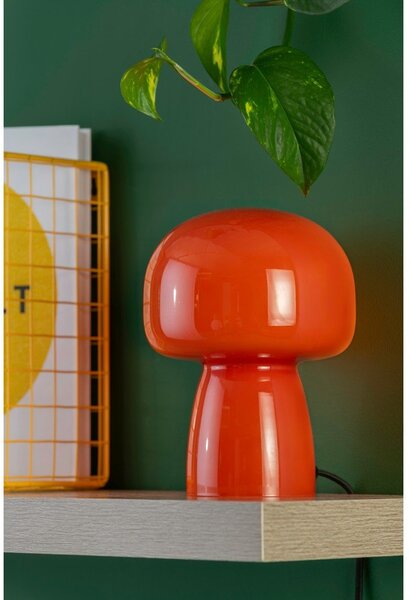Pomarańczowa szklana lampa stołowa (wysokość 20 cm) Fervor – Leitmotiv