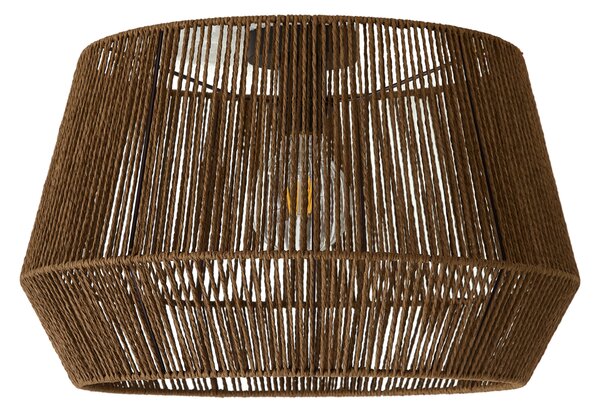 Czarna lampa sufitowa z brązowym papierowym kloszem 50/50/30 - Combi