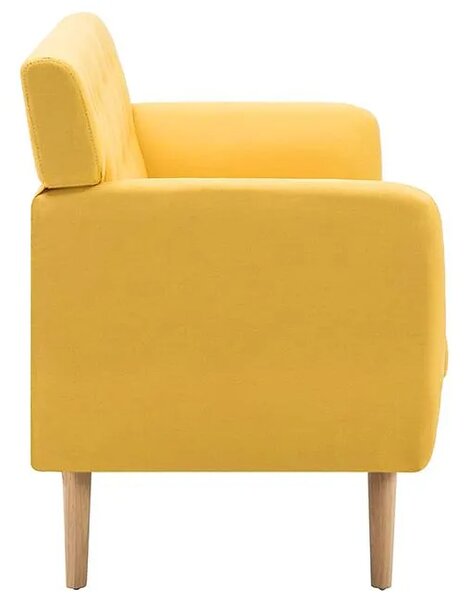 3-osobowa żółta sofa pikowana R8-K94