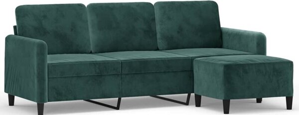 Sofa 3-osobowa z podnÃ³Å¼kiem, ciemnozielony, 180 cm, aksamit