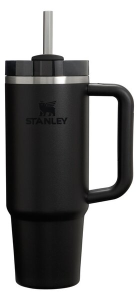 Czarny termos ze stali nierdzewnej ze słomką 890 ml Quencher H2.O FlowState™ Tumbler Black 2.0 – Stanley